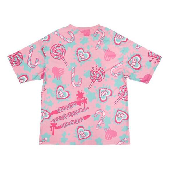 Gloomy Bear Pastel Pink & Blue Candy Heart Kawaii Punk Emo XXL T shirt Unisex - Picture 2 of 4